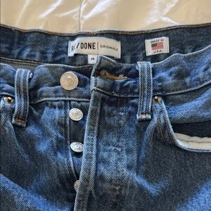 Re/Done Blue Denim Women Shorts